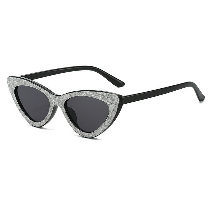 Ladies Cat-Eye Sunglasses with Glamorous Glitter Frame Kalsten