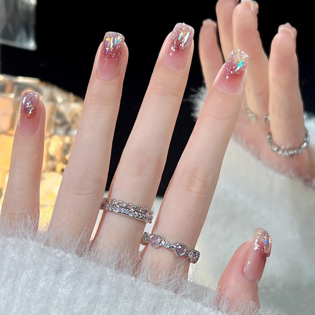 Trendy moon and star design artificial nails Kalsten