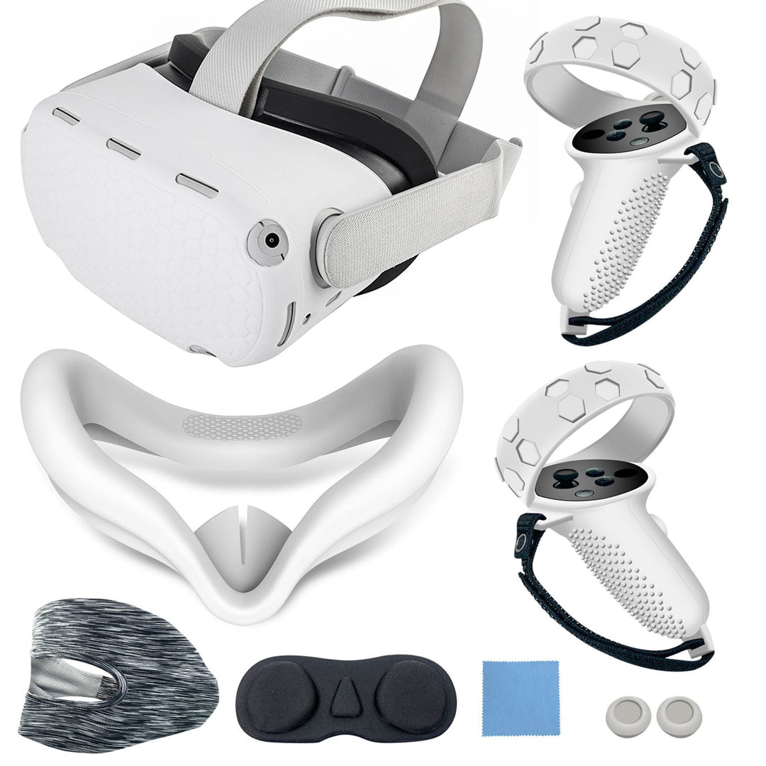 VR headset with ergonomic holding bracket and protective cover Kalsten