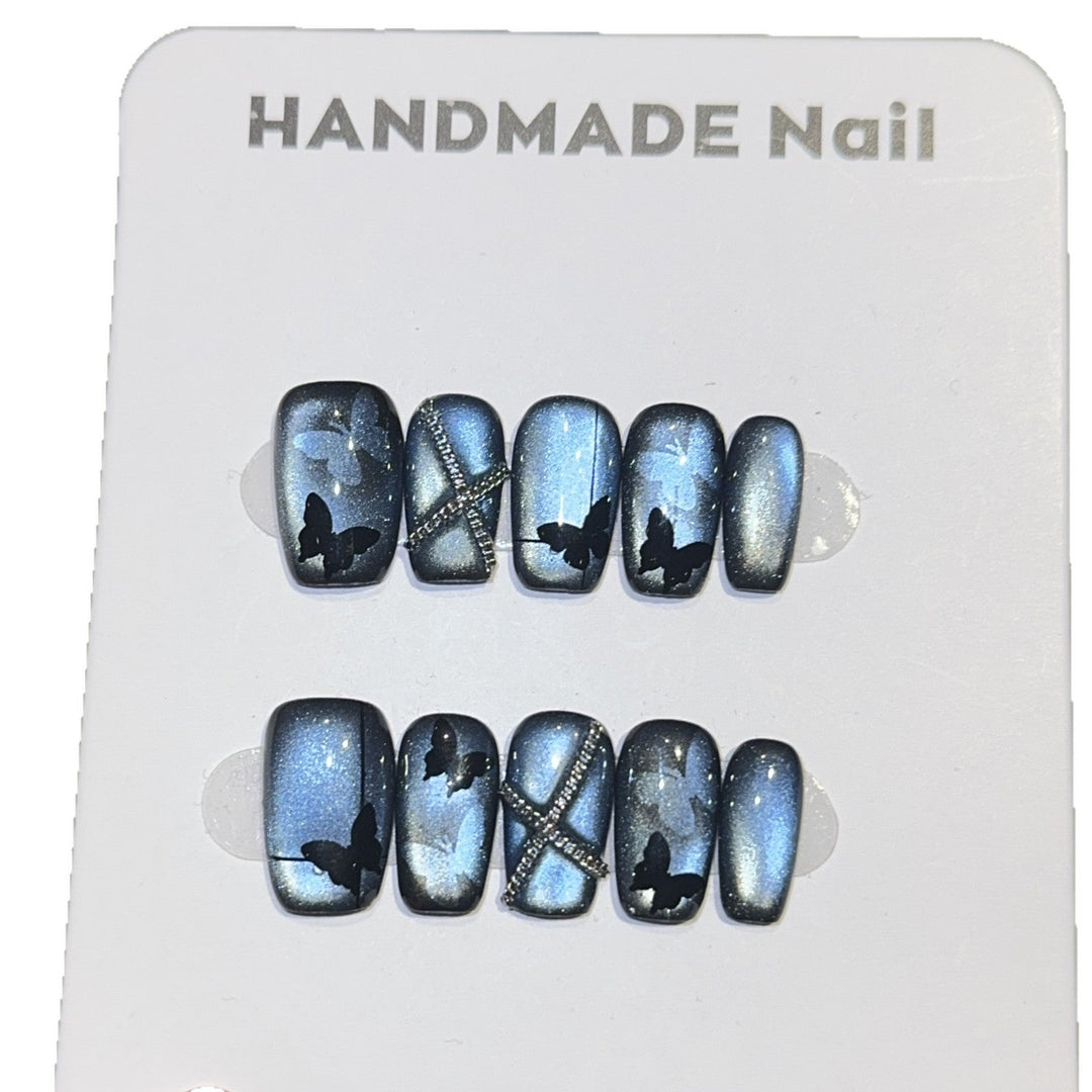 Glamorous artificial nails with fashionable butterfly design Kalsten