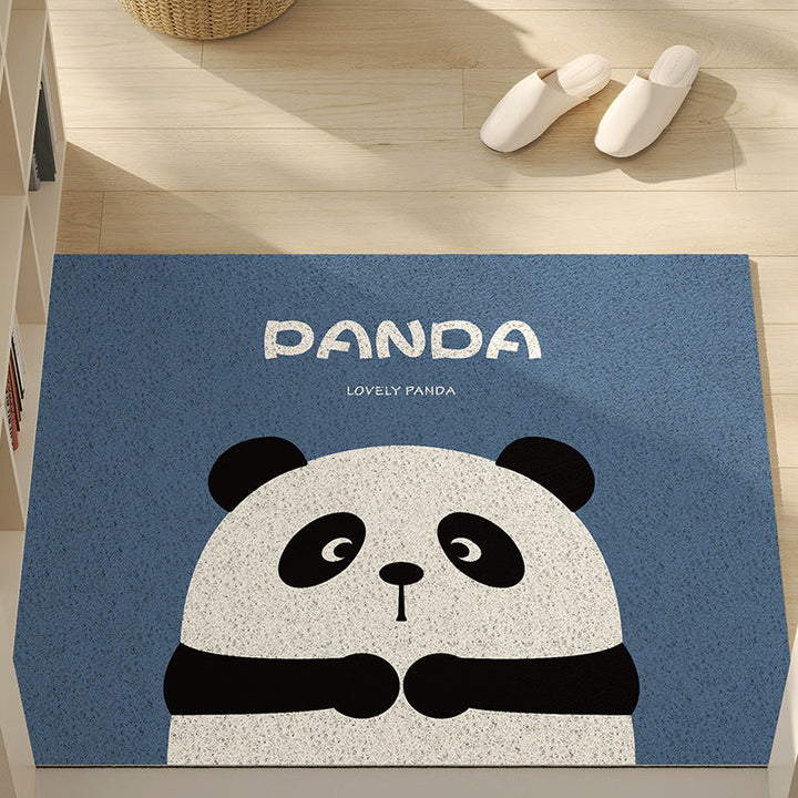Playful Panda-Themed Floor Mat