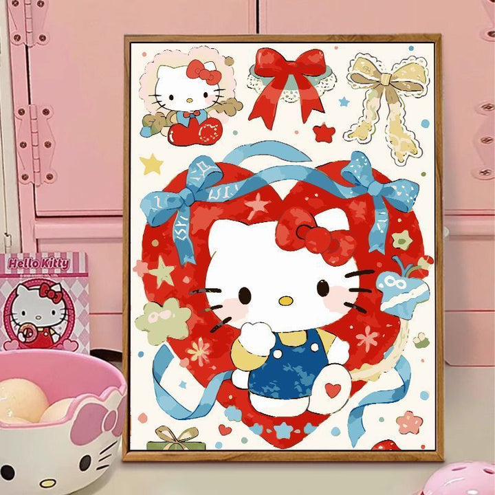 Hello Kitty-Themed Illustration Canvas Art Kalsten