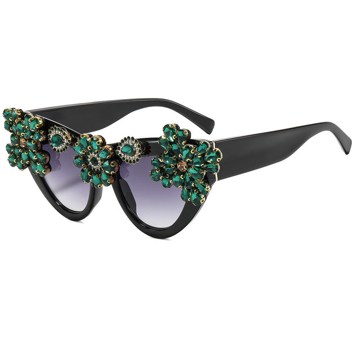 Women extravagantly decorated Cat-Eye sunglasses Kalsten