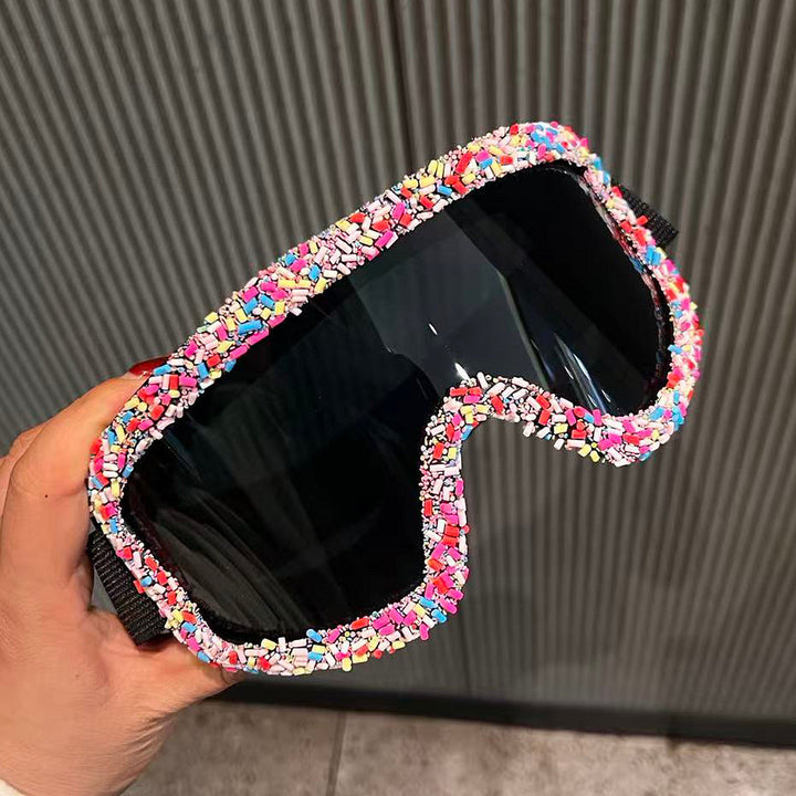 Women's stylish ski goggles with unique decor Kalsten