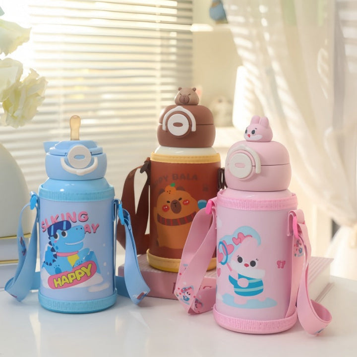 Women’s insulated bottle with cute cat design Kalsten