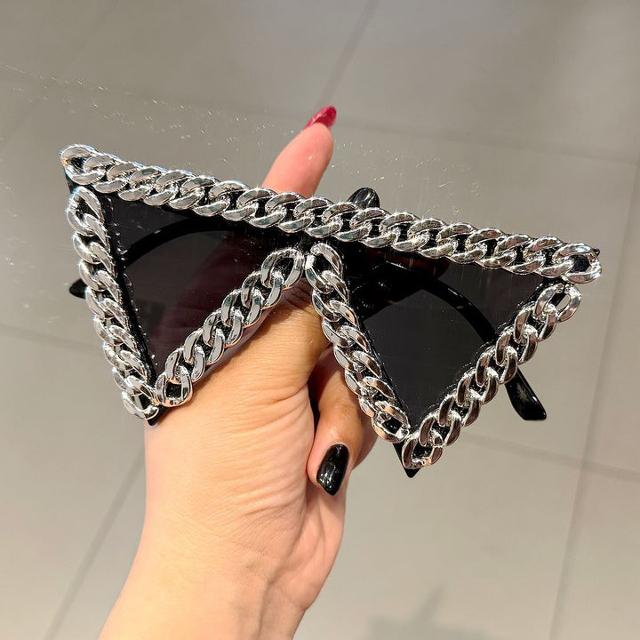 Women's trendy sunglasses with striking chain frame Kalsten