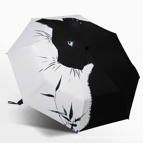Women’s Automatic Umbrella with Cat Design Kalsten