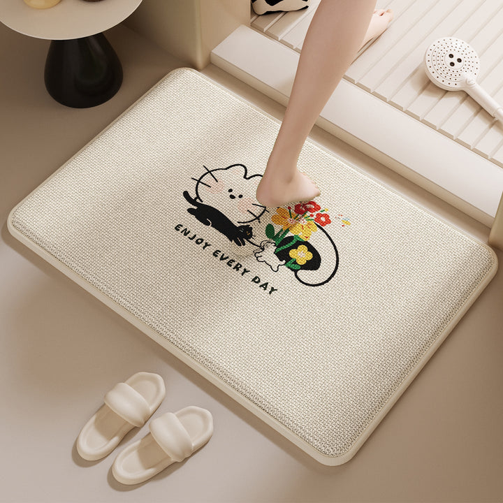 Fun Cat-Themed Bath Mat Kalsten