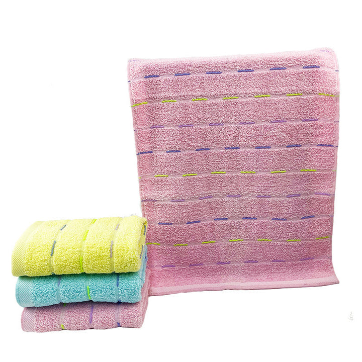 Terry Bath Towel With Luxurious Check Pattern Kalsten