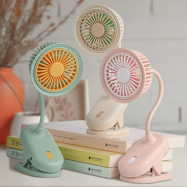 Ladies flexible adjustable clamp lamp with fan function Kalsten