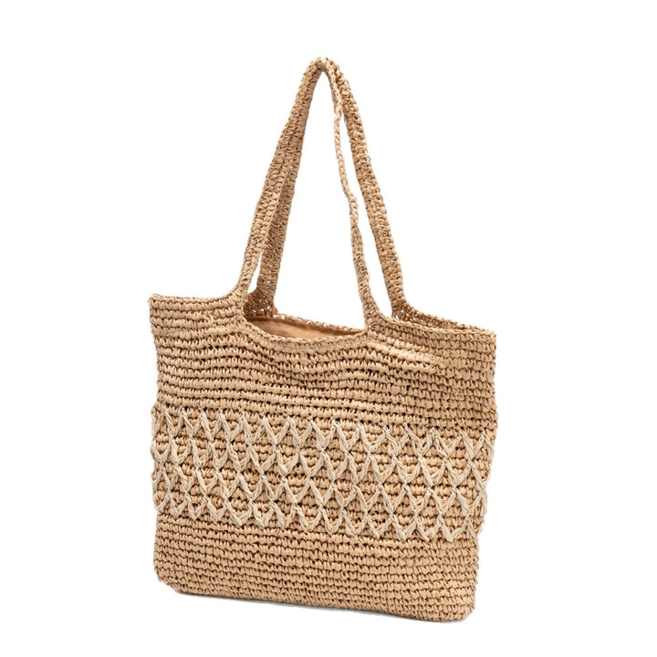 Handwoven shopping bag with decorative pattern Kalsten