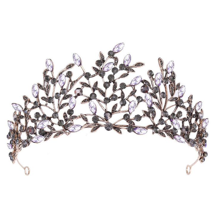 Ladies Elegant Headband with Floral Decorations and Rhinestones Kalsten