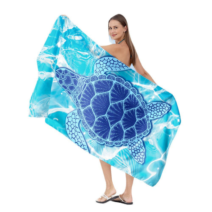 Beach towel with maritime turtle design Kalsten