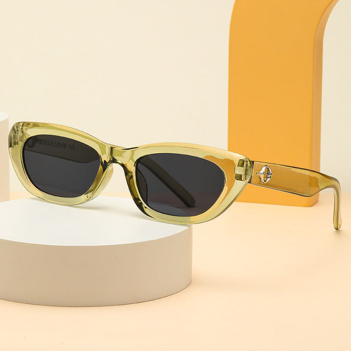 Women's Cat-Eye Sunglasses with Elegant Transparent Frame and UV Protection Kalsten