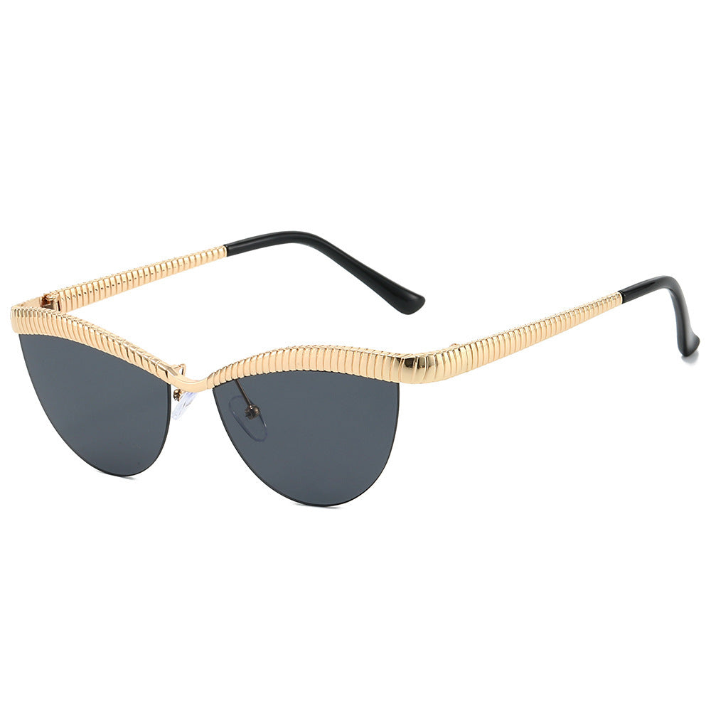 Women Designer Sunglasses with unique, curved frame Kalsten