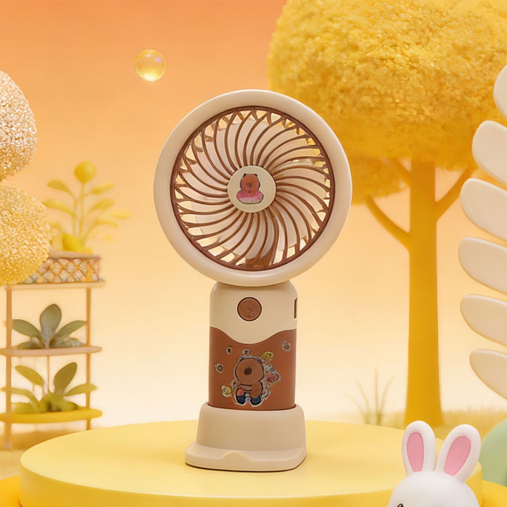 Ladies Portable Hand Fan with Cute Character Design Kalsten