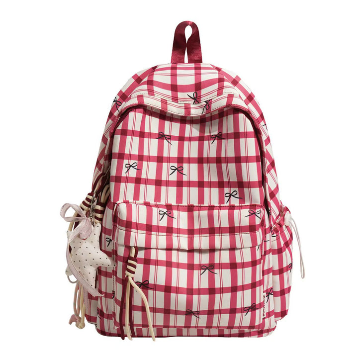 Stylish Plaid Pattern Backpack Kalsten