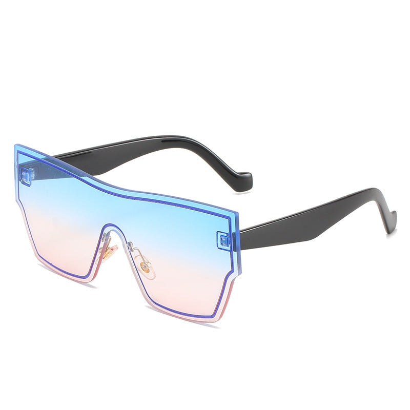 Women futuristic oversized wraparound sunglasses Kalsten
