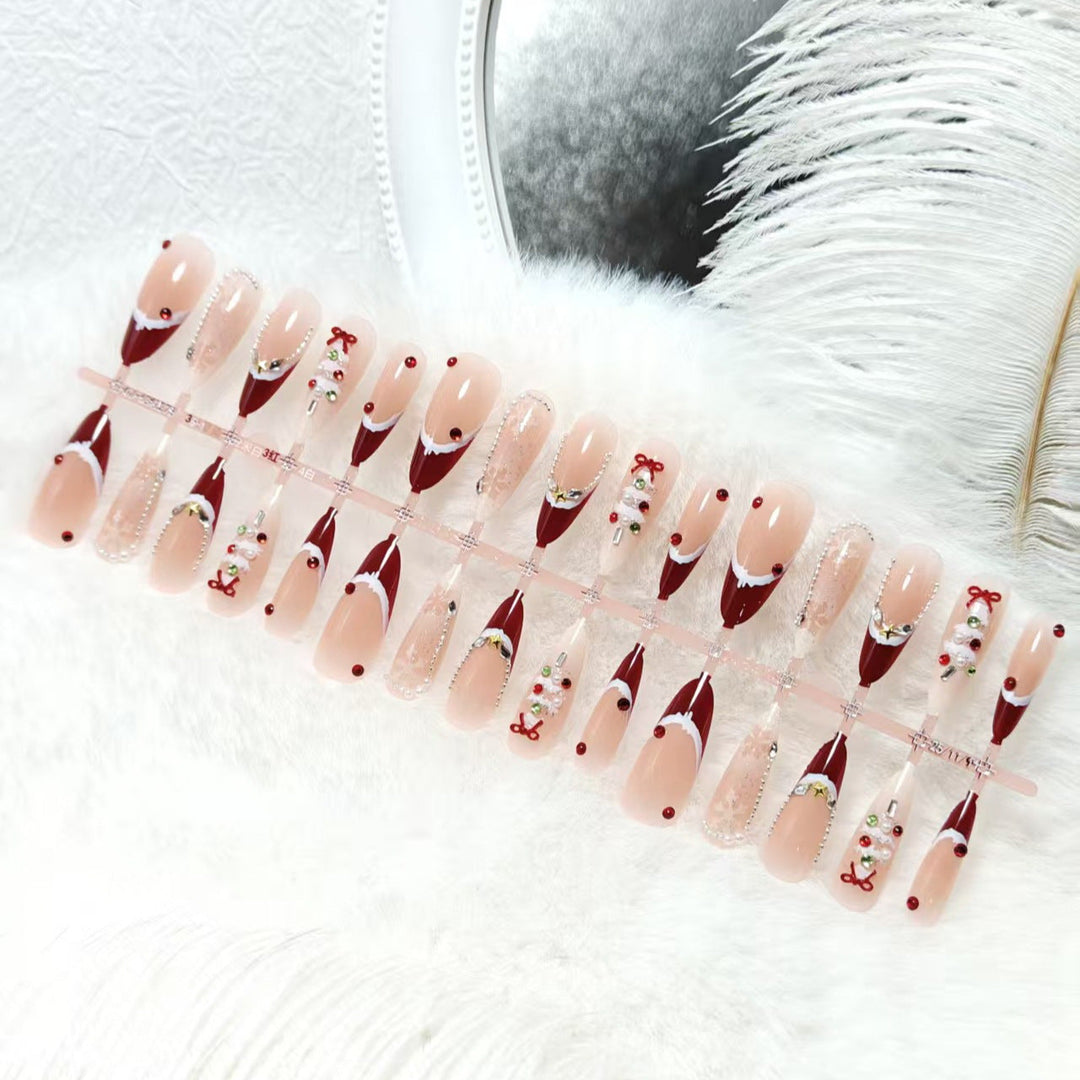 Festive artificial nails with Christmas motifs Kalsten
