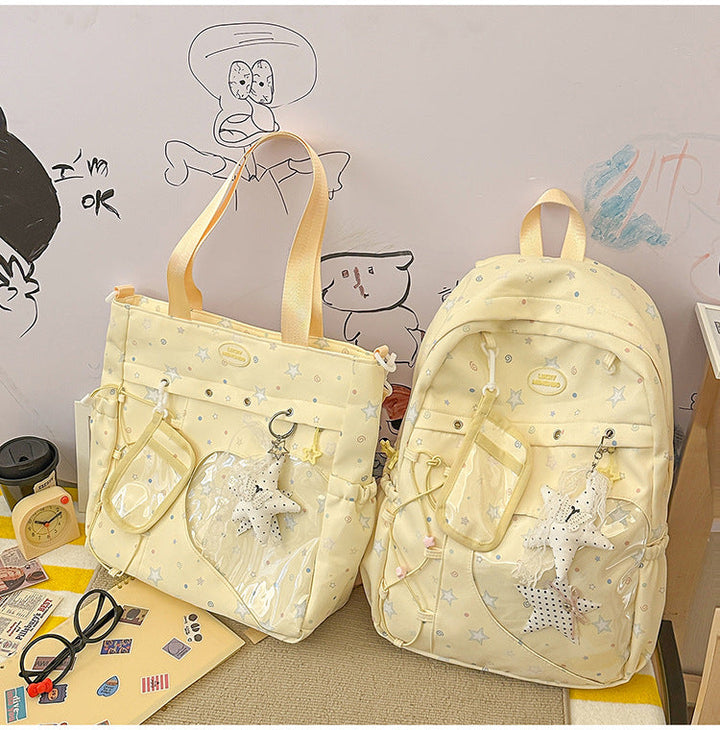 Multi-Purpose Star-Embellished School Backpack