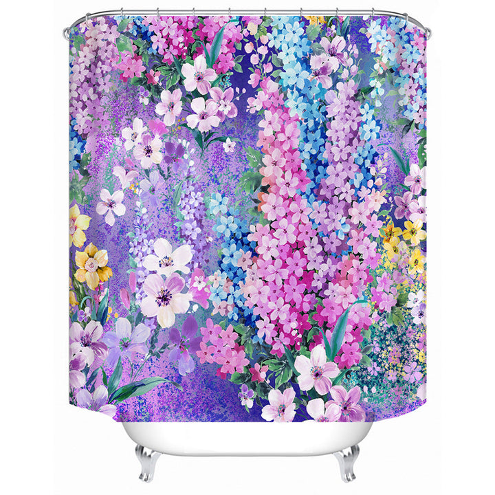 Butterfly-Inspired Floral Shower Curtain Kalsten