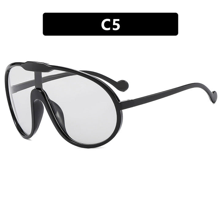 Women's futuristic transparent sunglasses with elegant shape Kalsten
