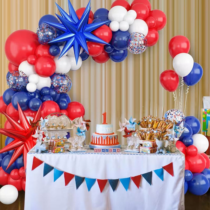 Unisex nan Balloon arch and table decor set with columns, clusters and fireworks attachments Kalsten