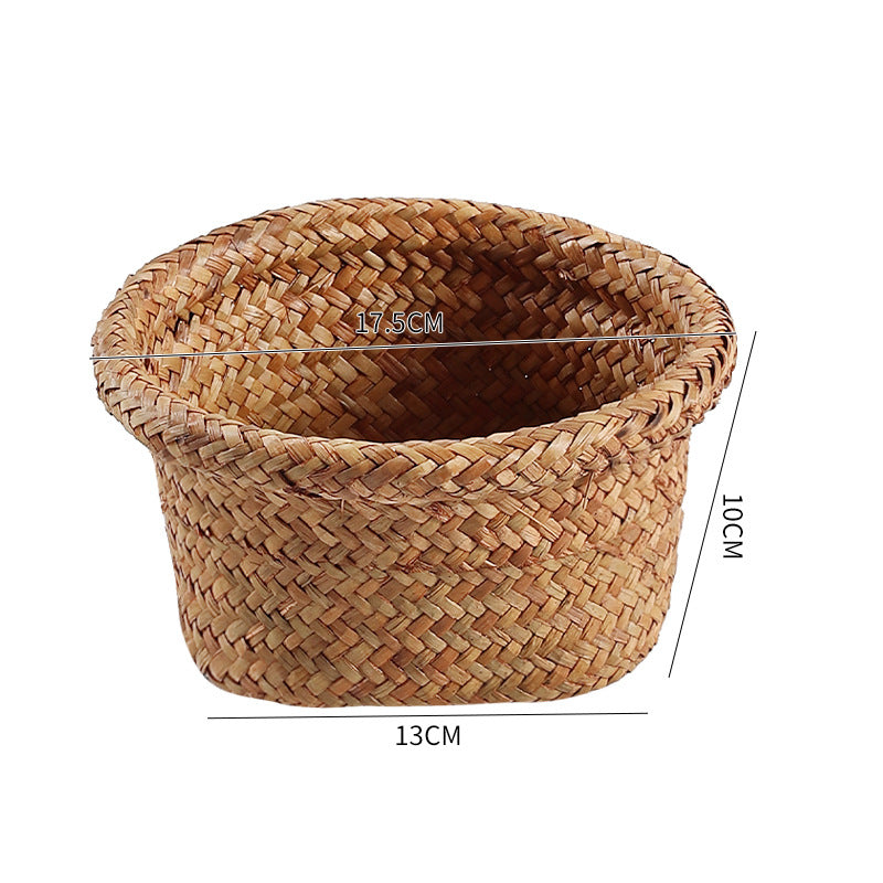 Handcrafted Natural Seagrass Storage Pot Kalsten