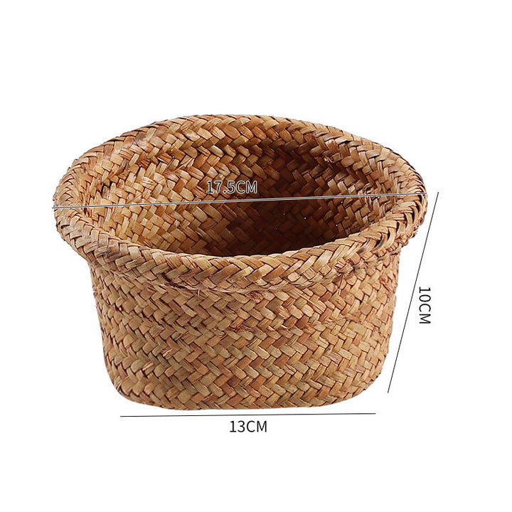 Handcrafted Natural Seagrass Storage Pot Kalsten