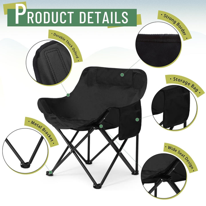 Women's folding chair with comfortable backrest and cup holder Kalsten