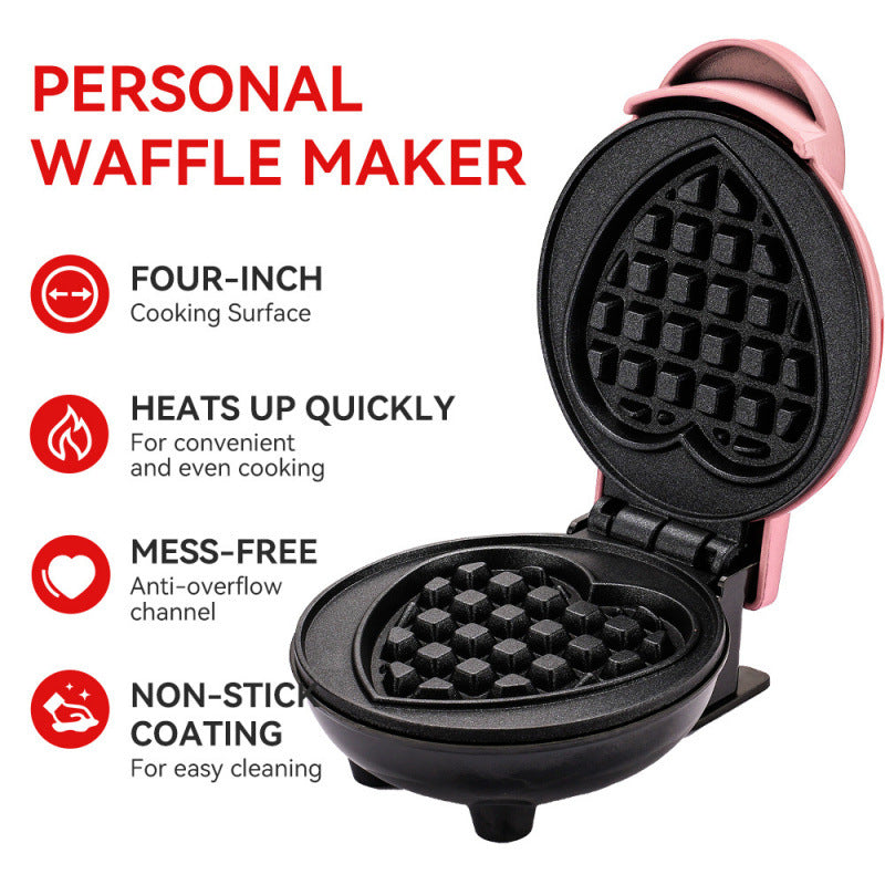 Heart-Shaped Mini Waffle Maker Kalsten