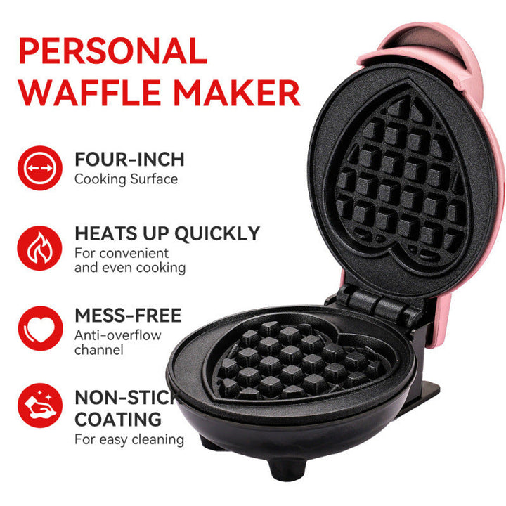 Heart-Shaped Mini Waffle Maker Kalsten