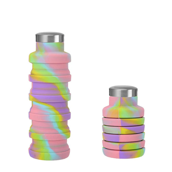 Women flexible silicone drinking bottle with integrated folding function Kalsten