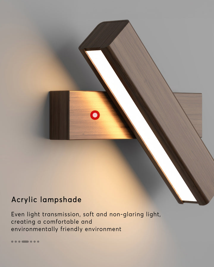 Kalsten | Rotatable wall lamp with Nordic wood grain