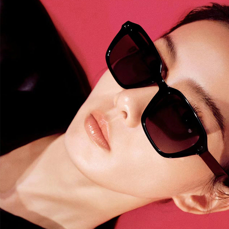 Ladies Square Sunglasses with Stylish Transparent Frame and UV Protection Kalsten