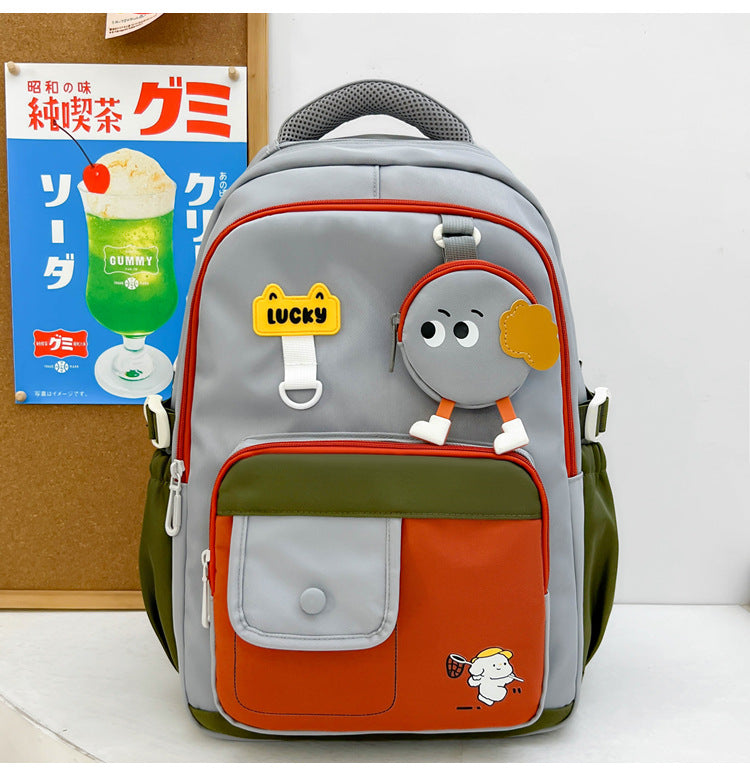 Cute Character-Designed Multi-Pocket School Backpack Kalsten