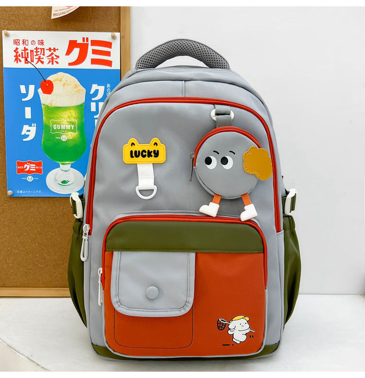 Cute Character-Designed Multi-Pocket School Backpack Kalsten