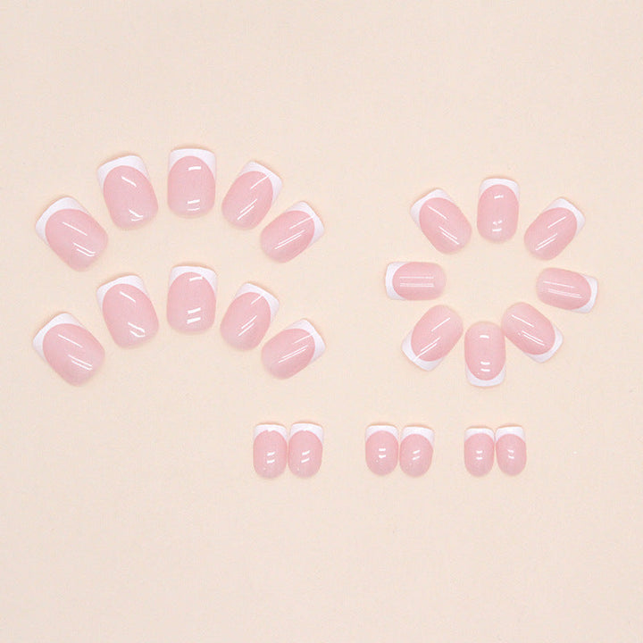 Elegant French Tip Acrylic Nail Set Kalsten