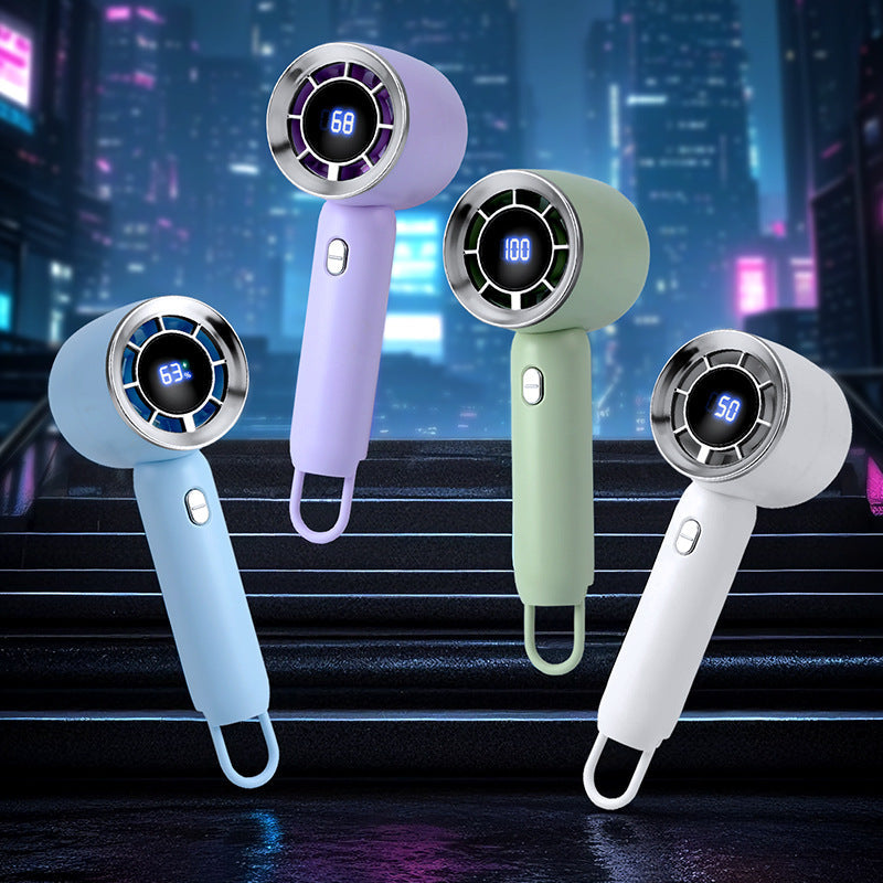 Ladies portable mini high-speed fan with digital display Kalsten