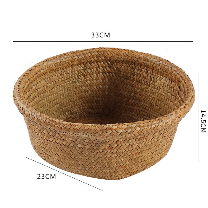 Unisex Oval Storage Basket made of Woven Natural Material Kalsten