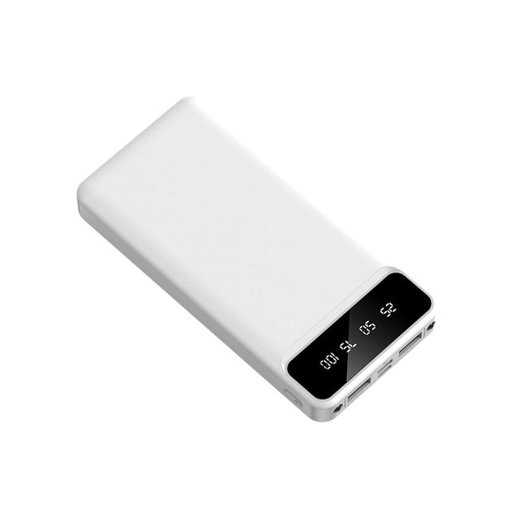 Portable power bank with integrated multi-cable and digital charging display Kalsten