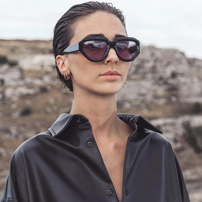 Women's Cat-Eye Sunglasses with Modern Transparent Frame and UV Protection Kalsten