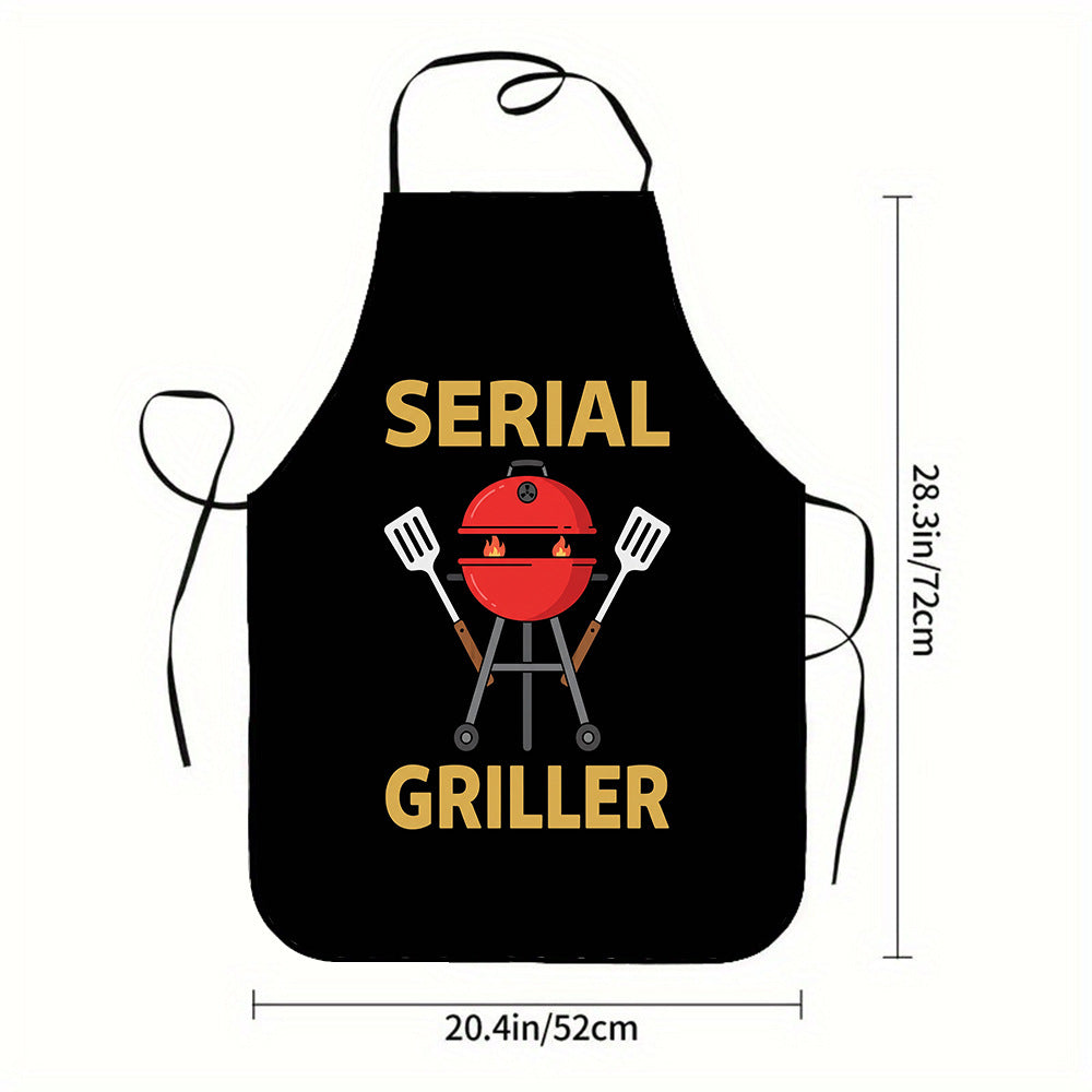 Dog Lover Full-Coverage Kitchen Apron With Adjustable Neck Strap And Waterproof Polyester Shell