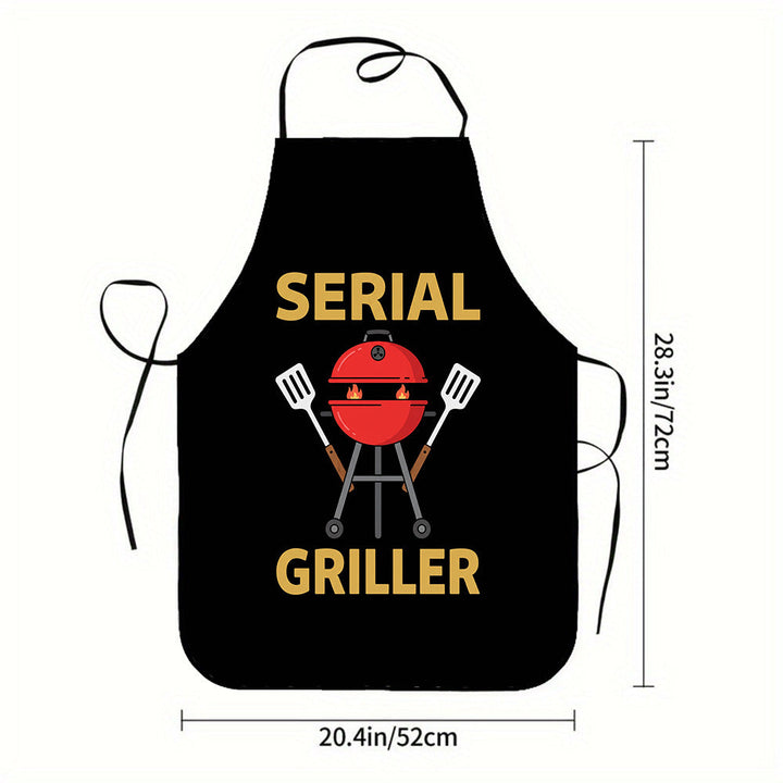 Dog Lover Full-Coverage Kitchen Apron With Adjustable Neck Strap And Waterproof Polyester Shell