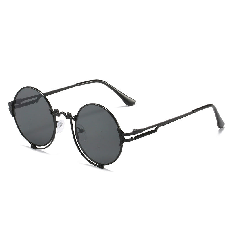 Women's stylish round metal sunglasses with artistic designs Kalsten