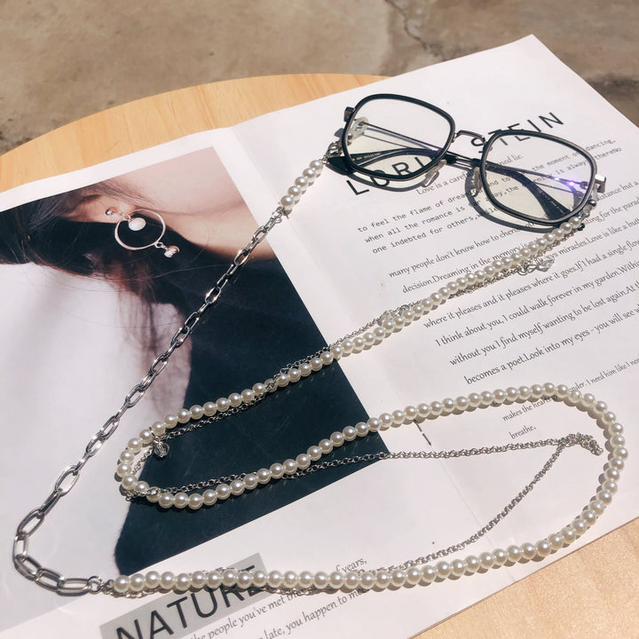 Elegant Pearl Accented Eyewear Chain Kalsten