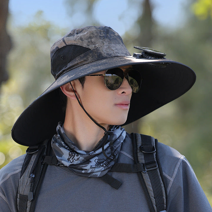 wide-brimmed outdoor sun hat with UV protection, breathable mesh, and adjustable chin strap Kalsten