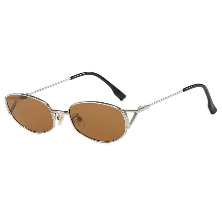 Women's fashionable sunglasses in an elegant oval design with high-quality metal frame Kalsten