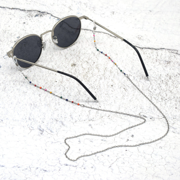 Vibrant Multi-Colored Beaded Eyewear Chain Kalsten