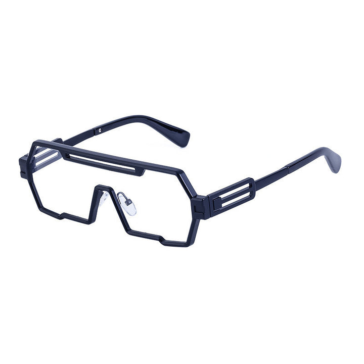 Women's fashionable sunglasses in a futuristic design with a wide frame Kalsten